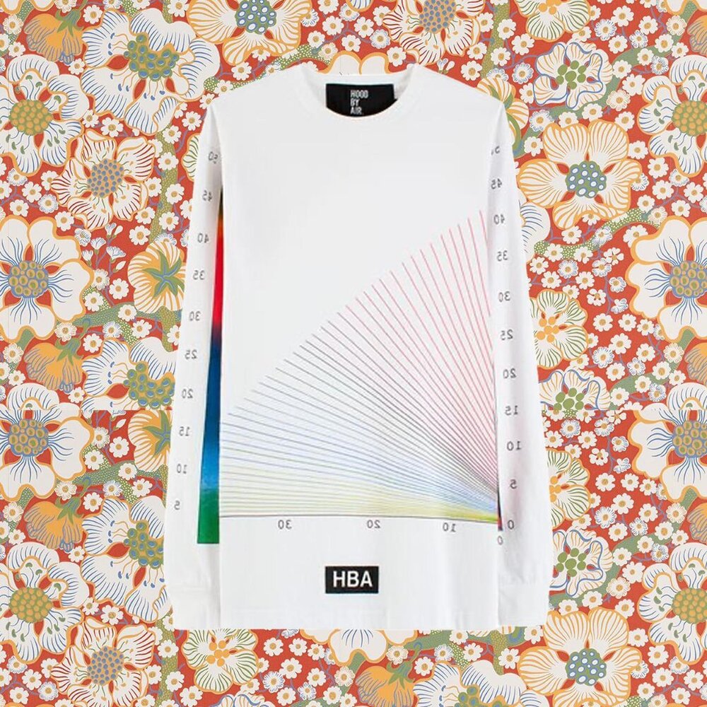 Hood By Air Rainbow Chart Oversized Longsleeve T-shirt